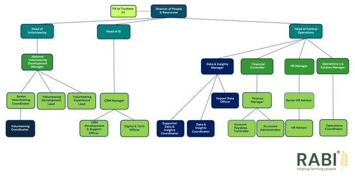 RABI Senior Leadership Team organisational chart